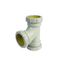 4" Labline Flame Retardant Polypropylene Acid Waste Sanitary Tee, W204