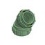 1-1/2" Labline Flame Retardant Polypropylene Acid Waste Loose Nut 45-Degree Elbow, W211