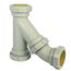 3" Labline Flame Retardant Polypropylene Acid Waste Combo Wye and 45-Degree Elbow, W3735