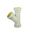 4" Labline Flame Retardant Polypropylene Acid Waste Wye, W374