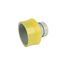 4" x 2" Labline Flame Retardant Polypropylene Acid Waste Loose Nut Reducing Coupling, W3942