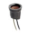 Keyless Incandescent Lampholder, Medium Base, Two 6" Leads - Red/White (660W)