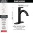 Nicoli 1 Handle Bathroom Faucet, 1 or 3-hole 4" Installation, 15749LF-BL (Matte Black)