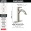 Nicoli 1 Handle Bathroom Faucet, 1 or 3-hole 4" Installation, 15749LF-SS (Stainless)