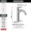 Nicoli 1 Handle Bathroom Faucet, 1 or 3-hole 4" Installation, 15749LF (Chrome)