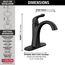 Arvo 1 Handle Centerset Bathroom Faucet (Matte Black), 15840LF-BL