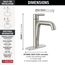 Nicoli 1 Handle Bathroom Faucet, 1 or 3-hole 4" Installation, 15849LF-SS (Stainless)