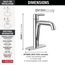 Nicoli 1 Handle Bathroom Faucet, 1 or 3-hole 4" Installation, 15849LF (Chrome)
