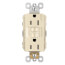 Radiant Spec-Grade Self-Test GFCI Receptacle, 15A - Light Almond (125V)