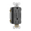 Radiant Spec-Grade Tamper-Resistant Self-Test GFCI Receptacle, NEMA 15-5R, 15A - Black (125V)