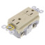 Radiant Spec-Grade Tamper-Resistant Self-Test GFCI Receptacle, NEMA 15-5R, 15A - Ivory (125V)