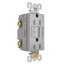 Radiant Spec-Grade Weather-Resistant Self-Test GFCI Receptacle, NEMA 15-5R, 15A - Gray (125V)