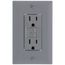 Radiant Spec-Grade Weather-Resistant Self-Test GFCI Receptacle, NEMA 15-5R, 15A - Gray (125V)