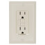 Radiant Spec-Grade Weather-Resistant Self-Test GFCI Receptacle, NEMA 15-5R, 15A - Ivory (125V)