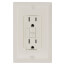 Radiant Spec-Grade Weather-Resistant Self-Test GFCI Receptacle, NEMA 15-5R, 15A - Light Almond (125V)
