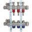 3-Loop ProRadiant Stainless Steel Manifold Shut-Off/Balancing/Flow Meters