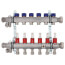 6-Loop ProRadiant Stainless Steel Manifold Shut-Off/Balancing/Flow Meters