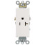 Decora Plus Single Receptacle, 15A, NEMA 5-15R, 2P - White (125V)
