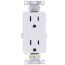 2 Pole Decora Plus Duplex Receptacle, Side Wired, 15A, NEMA 5-15R, White - (125V)