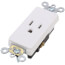 Decora Plus Single Receptacle, 15A, NEMA 5-15R, 2P - White (125V)