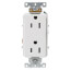 2 Pole Decora Plus Duplex Receptacle, Back and Side Wired, 15A, NEMA 5-15R, White - (125V)