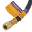 PLUS II 3/8" Heavy Duty Combination Charging/Vacuum Hose w/ 3/8" Straight Flare x 1/4" 45-Degree fittings