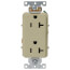 Decora Plus Duplex Receptacle, Side Wired, 15A, NEMA 5-20R, 2P, Ivory (125V)