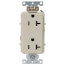 Decora Plus Duplex Receptacle, Side Wired, 15A, NEMA 5-20R, 2P, Light Almond (125V)