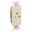 Decora Plus Single Receptacle, 20A, NEMA 5-20R, 2P - Ivory (125V)
