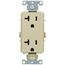 Decora Plus Duplex Receptacle, 20A, Commercial Grade - Ivory (125V)