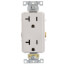 Decora Plus Duplex Receptacle, 20A, Commercial Grade - White (125V)