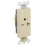 Decora Plus Single Receptacle, 20A, NEMA 6-20R, 2P - Ivory (250V)