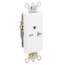 Decora Plus Single Receptacle, Back/Side Wire, 20A, NEMA 6-20R, 2P - White (250V)