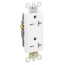 Decora Plus Duplex Receptacle, Back/Side Wire, 20A, NEMA 6-20R, 2P, White (250V)