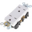 Decora Plus Duplex Receptacle, Back/Side Wire, 15A, NEMA 6-15R, 2P, White (250V)