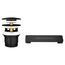 Freestanding Bathtub Overflow Cover and Drain Kit (Matte Black)
