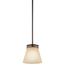 Hendrik 8.75" 1 Light Mini Pendant w/ Light Umber Etched Glass (Olde Bronze)