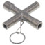 4-Way Key, Die Cast for Stopcocks, Sillcocks, and Valves
