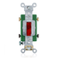 30A, 120V Toggle Pilot Light, Illuminated On, Double-pole AC Quiet Switch, Extra Heavy Duty Spec Grade, Self Grounding, Back & Side Wired, (Red)