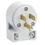 15A, 125V NEMA 5-15p, 2-pole, 3-wire Grounding Angle Plug, Straight Blade, Commercial Grade (White)