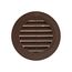 4" Brown Plastic Flush Mount Round Soffit Vent, Friction Fit