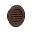 4" Brown Plastic Flush Mount Round Soffit Vent, Friction Fit