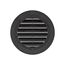 4" Black Plastic Flush Mount Round Soffit Vent, Friction Fit