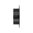 4" Black Plastic Flush Mount Round Soffit Vent, Friction Fit