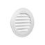 4" White Plastic Flush Mount Round Soffit Vent, Friction Fit