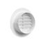 4" White Plastic Flush Mount Round Soffit Vent, Friction Fit