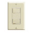 Single-Pole, Commercial Grade, Decora Dual Rocker Combo Switch - Light Almond (120V)