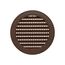 6" Brown Plastic Flush Mount Round Soffit Vent, Friction Fit