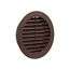 6" Brown Plastic Flush Mount Round Soffit Vent, Friction Fit
