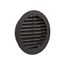 6" Black Plastic Flush Mount Round Soffit Vent, Friction Fit